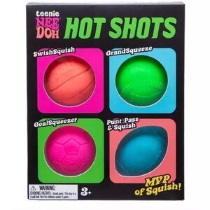 NeeDoh Teenie Hot Shot Squeeze Toy (4 Pack) - NEW